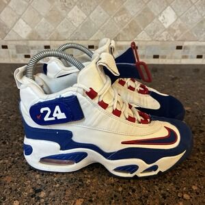 Nike Air Griffey Max 1 GS White Blue Red Kids Size‎ 4Y DX3724-100 Baseball